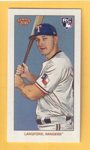 2024 Topps T206 Old Mill #NNO Wyatt Langford NM-MT+ RC Rookie Texas Rangers Image 1