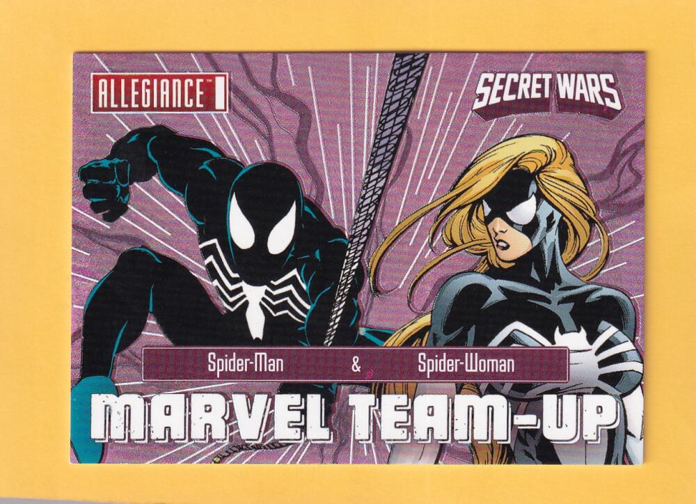 2024 Marvel Allegiance Secret Wars Marvel Team-Up #TU-5 Spider-Man & Spider-Woman NM-MT+  Image 1