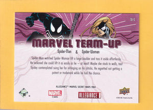 2024 Marvel Allegiance Secret Wars Marvel Team-Up #TU-5 Spider-Man & Spider-Woman NM-MT+  Image 2