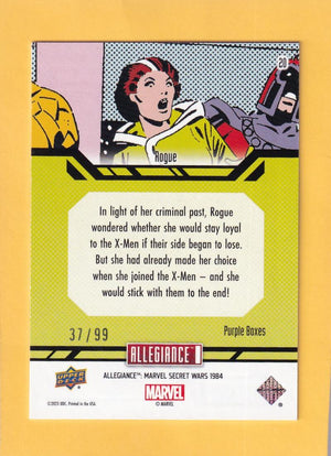 2024 Marvel Allegiance Secret Wars Purple #20 Rogue NM-MT+ 37/99  Image 2