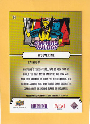 2023 Marvel Allegiance Infinity Trilogy Rainbow #24 Wolverine NM-MT+  Image 2