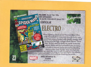 2024 Skybox Marvel Masterpieces '92 Platinum Lenticular #23 Electro NM-MT+  Image 2