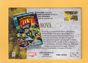 2024 Marvel Masterpieces '92 Platinum Pink Lasers #68 Nova NM-MT+ 692/992  Image 2