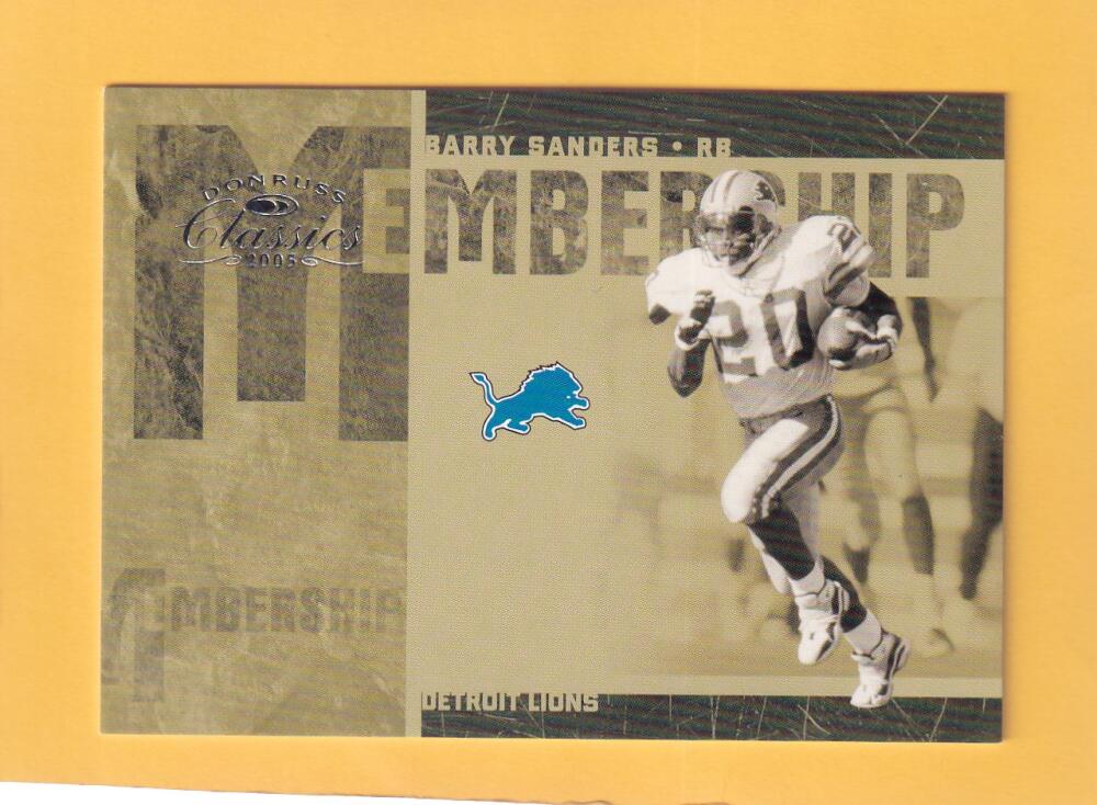 2005 Donruss Classics Membership Silver #MS-1 Barry Sanders NM-MT 252/500 Detroit Lions Image 1