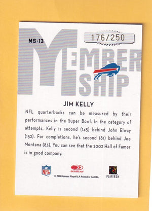 2005 Donruss Classics Membership Gold #MS-13 Jim Kelly NM-MT 176/250 Buffalo Bills Image 2
