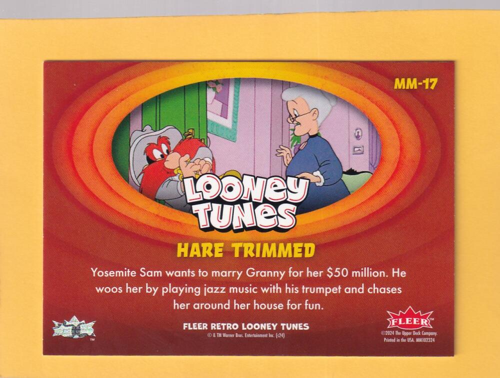 2024 Fleer Retro Looney Tunes Merrie Melodies #MM-17 Yosemite Sam/Granny NM-MT+  Image 2