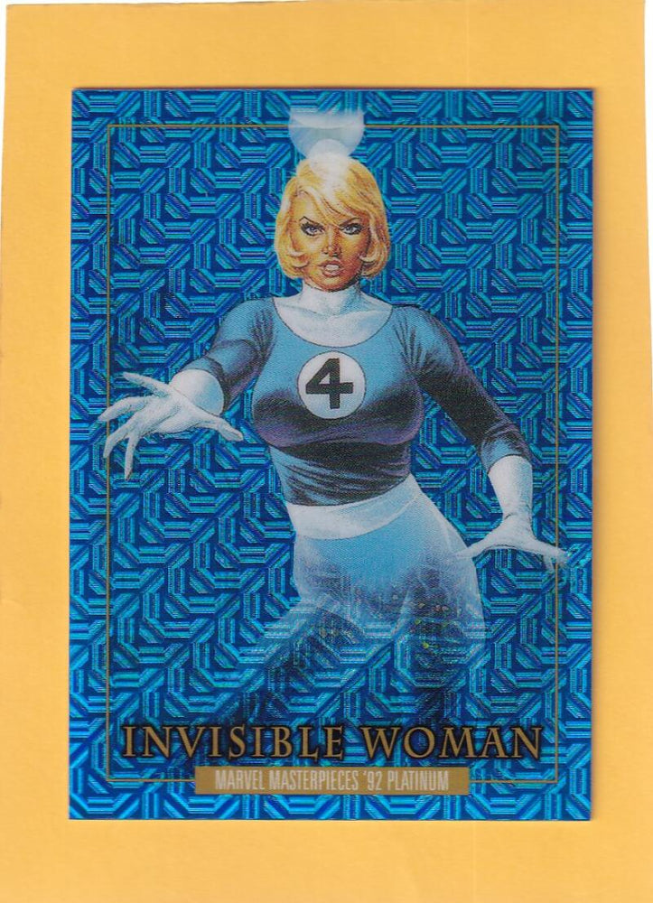 2024 SkyBox Marvel Masterpieces '92 Platinum Blue Traxx #39 Invisible Woman NM-MT+  Image 1