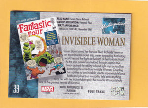 2024 SkyBox Marvel Masterpieces '92 Platinum Blue Traxx #39 Invisible Woman NM-MT+  Image 2