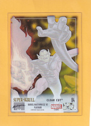 2024 SkyBox Marvel Masterpieces '92 Platinum Clear Cut #84 Super-Skrull NM-MT+  Image 2