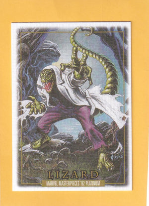 2024 SkyBox Marvel Masterpieces '92 Platinum Canvas #41 Lizard NM-MT+  Image 1