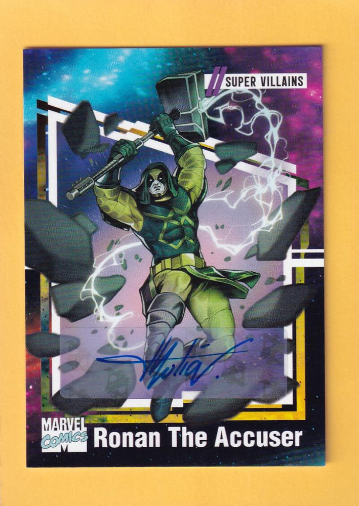 2024 Upper Deck Marvel Renditions Spider-Man Marvel Universe Impel Artist Autographs #24 Tholia Bentz (Ronan The Accuser) NM-MT+ Auto 15/35  Image 1