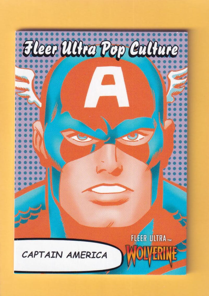 2024 Fleer Ultra Wolverine Pop Culture #PC-22 Captain America NM-MT+  Image 1