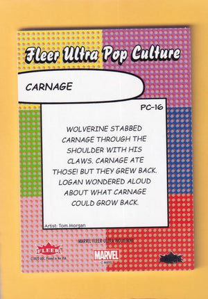2024 Fleer Ultra Wolverine Pop Culture #PC-16 Carnage NM-MT+  Image 2