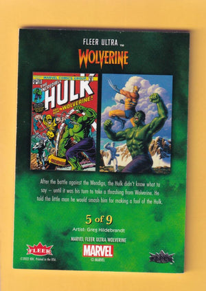 2024 Fleer Ultra Wolverine 3 X 3 Middle Row Middle #5 Incredible Hulk NM-MT+  Image 2