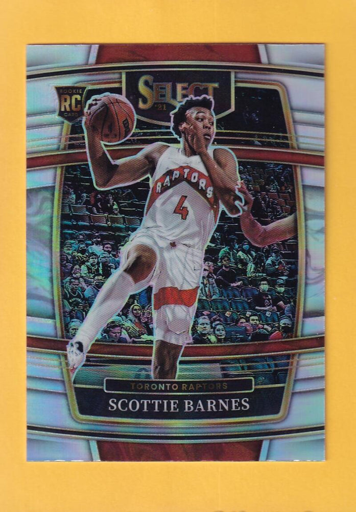 2021 Panini Select Silver Prizms #74 Scottie Barnes RC Concourse NM-MT+ Toronto Raptors Image 1