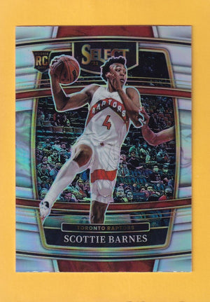 2021 Panini Select Silver Prizms #74 Scottie Barnes RC Concourse NM-MT+ Toronto Raptors Image 1