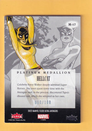 2022 Fleer Ultra Avengers Medallions Platinum #M-17 Hellcat NM-MT+ 69/100 Image 2