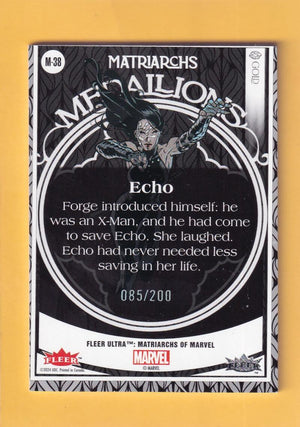 2024 Fleer Ultra Marvel Matriarchs Medallions Gold #M-38 Echo NM-MT+ 85/200  Image 2