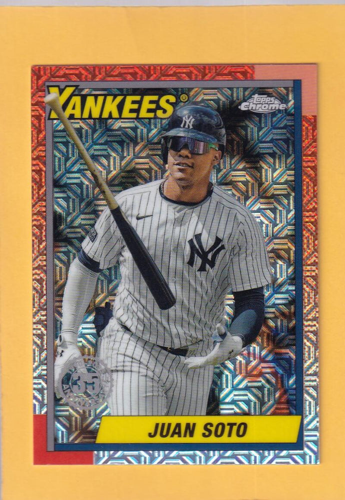 2025 Topps 1990 Topps Chrome Mojo #T90C-19 Juan Soto NM-MT+ New York Yankees Image 1