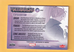 2024 Fleer Ultra Marvel Matriarchs Orange Foil #39 Elsa Bloodstone NM-MT+ 51/52  Image 2