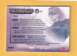2024 Fleer Ultra Marvel Matriarchs Black Foil #41 Titania NM-MT+ 194/194  Image 2