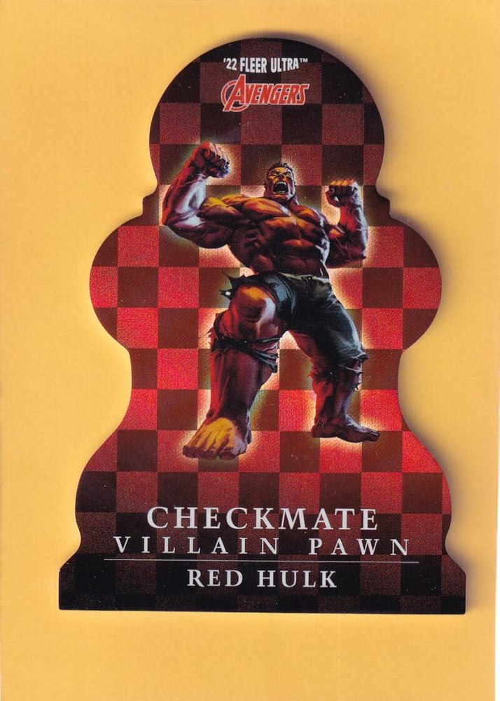 2022 Fleer Ultra Avengers Checkmate - Black Pawn #CP-21 Red Hulk NM-MT+ Image 1
