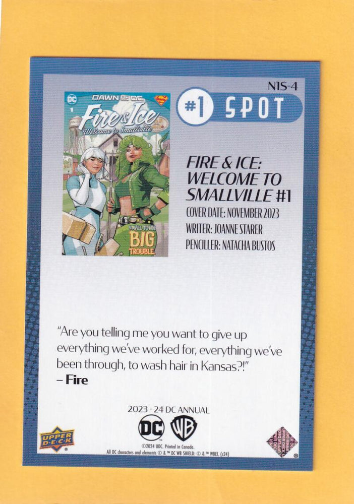 2023-24 Upper Deck DC Annual Number 1 Spot #N1S-4 Fire & Ice NM-MT+  Image 2