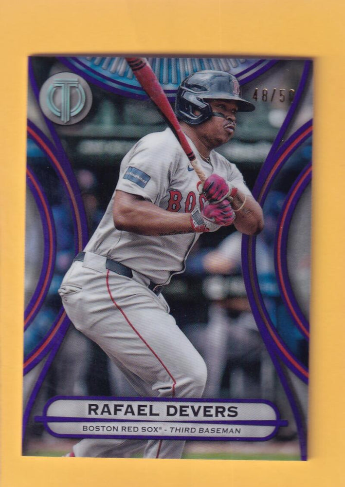 2025 Topps Tribute Purple #63 Rafael Devers NM-MT+ 48/50 Boston Red Sox  Image 1