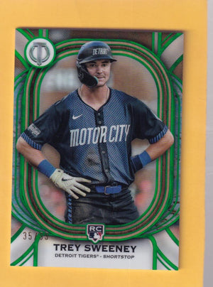 2025 Topps Tribute Green #83 Trey Sweeney NM-MT+ RC Rookie 35/99 Detroit Tigers  Image 1