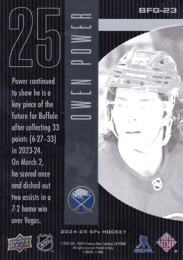 2024-25 Upper Deck SPX Bound For Glory #BFG-23 Owen Power NM-MT+ Buffalo Sabres  Image 2