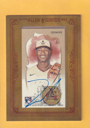 2023 Topps Allen and Ginter Framed Mini Autographs #MA-JD Jeter Downs NM-MT+ Auto Washington Nationals Image 1
