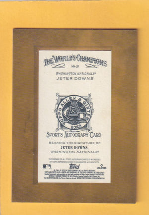 2023 Topps Allen and Ginter Framed Mini Autographs #MA-JD Jeter Downs NM-MT+ Auto Washington Nationals Image 2