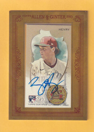 2023 Topps Allen and Ginter Framed Mini Autographs #MA-TH Tommy Henry NM-MT+ Auto Arizona Diamondbacks Image 1