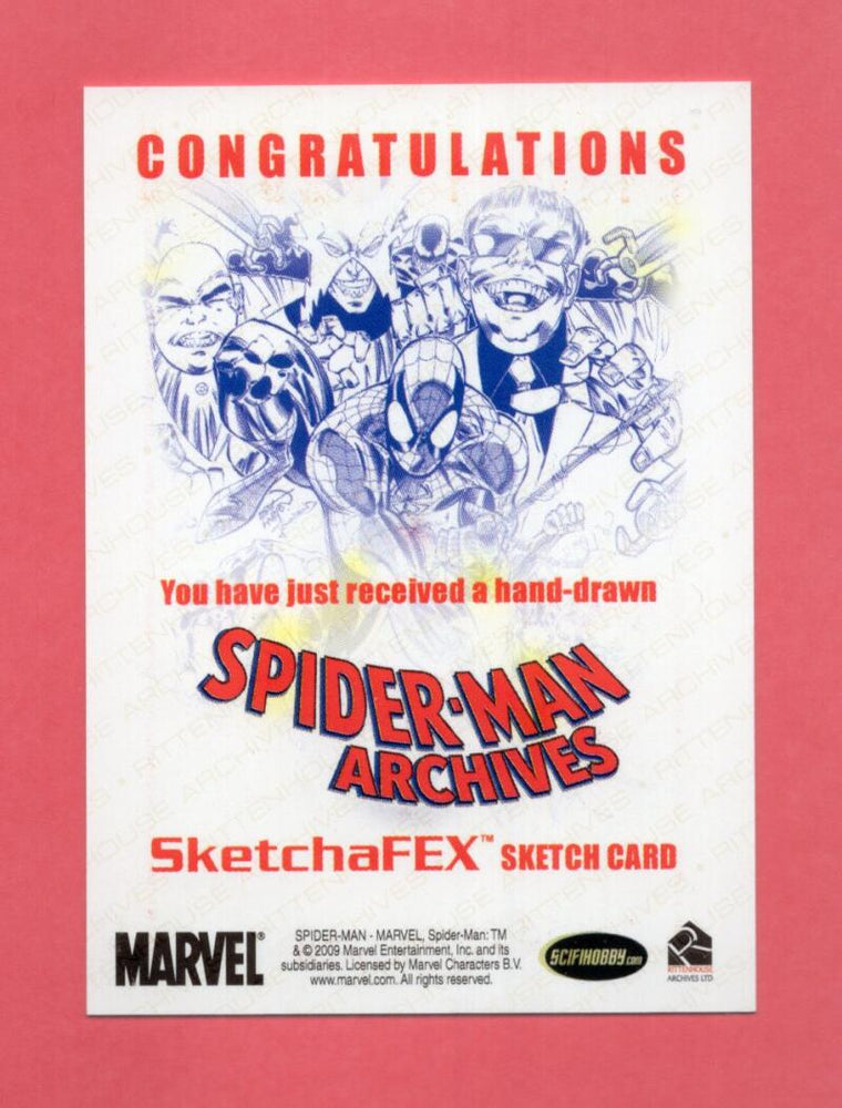 2009 Spider-Man Archives Sketch # Iron Spider EX/NM 1/1  Image 2