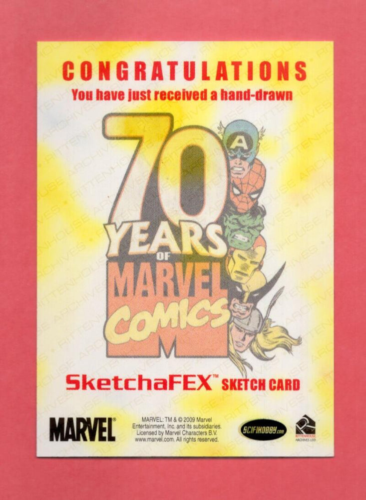 2010 Rittenhouse 70 Years of Marvel Sketch # Black Panther EX/NM 1/1  Image 2