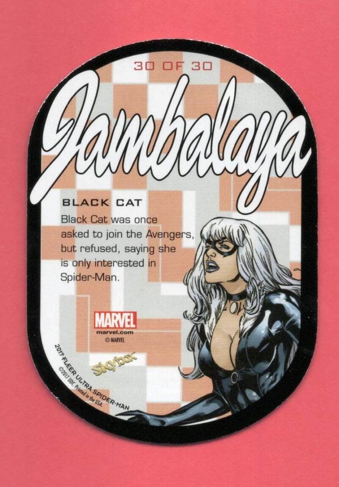 2017 Fleer Ultra Spider-Man Jambalaya #30 Black Cat EX/NM Image 2