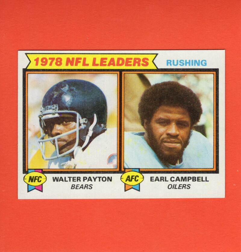 1979 Topps #3 Walter Payton/Earl Campbell 1978 Rushing Leaders EX/NM Chicago Bears/Houston Oilers