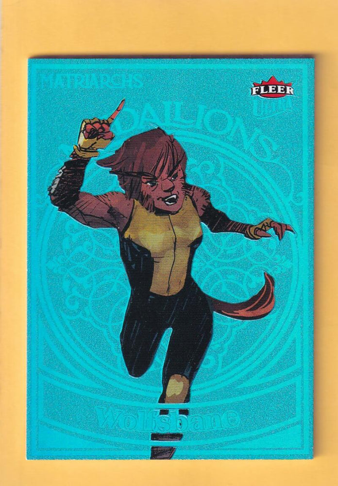 2024 Fleer Ultra Marvel Matriarchs Medallions Sapphire Blue #M-35 Wolfsbane NM-MT+ 4/25  Image 1