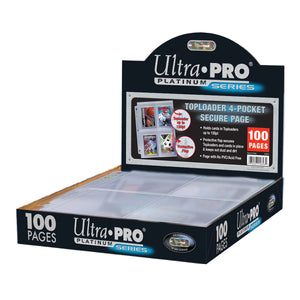 Ultra Pro 4 Pocket Top loader Secure Page Box of 100