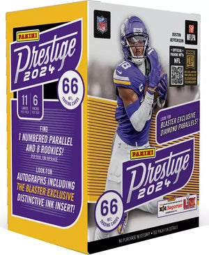 2024 Panini Prestige Football Blaster Box (66 Cards)