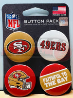 49ers Button 4 Pack