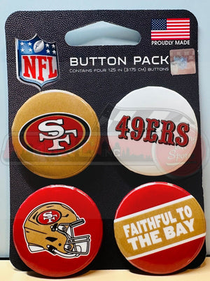 49ers 4 Pack Button Pack