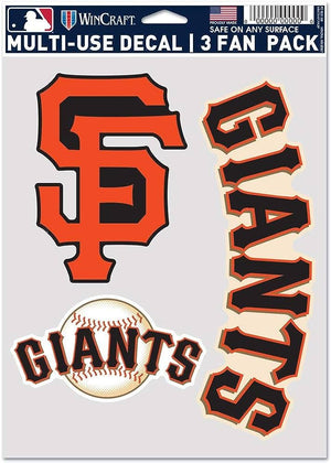 San Francisco Giants Multi-Use Decal 3 Fan Pack