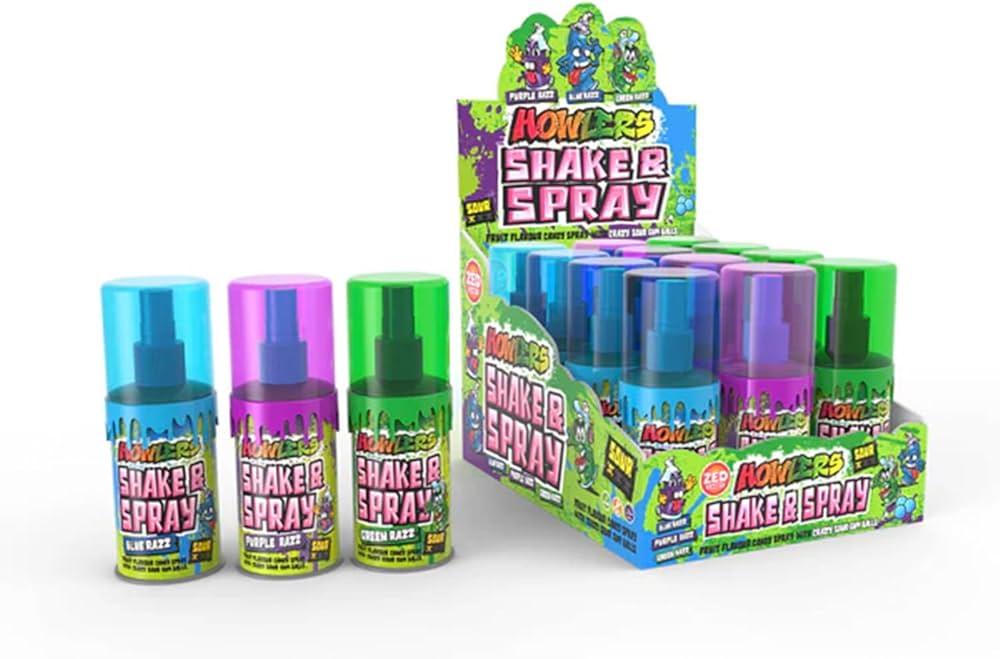 Howlers Shake & Spray Candy Spray with Gum Balls