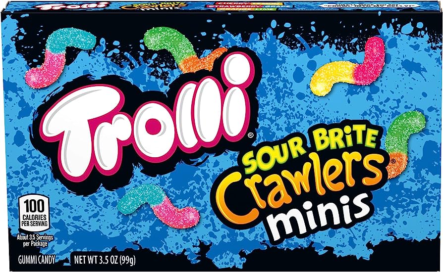 
                
                    Load image into Gallery viewer, Trolli Sour Brite Crawlers Minis Theater Box (3.5 oz)
                
            