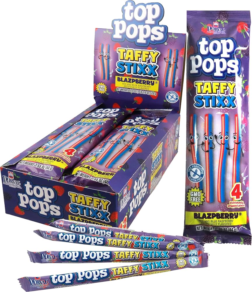 Top Pops Taffy Stixx Blazpberry