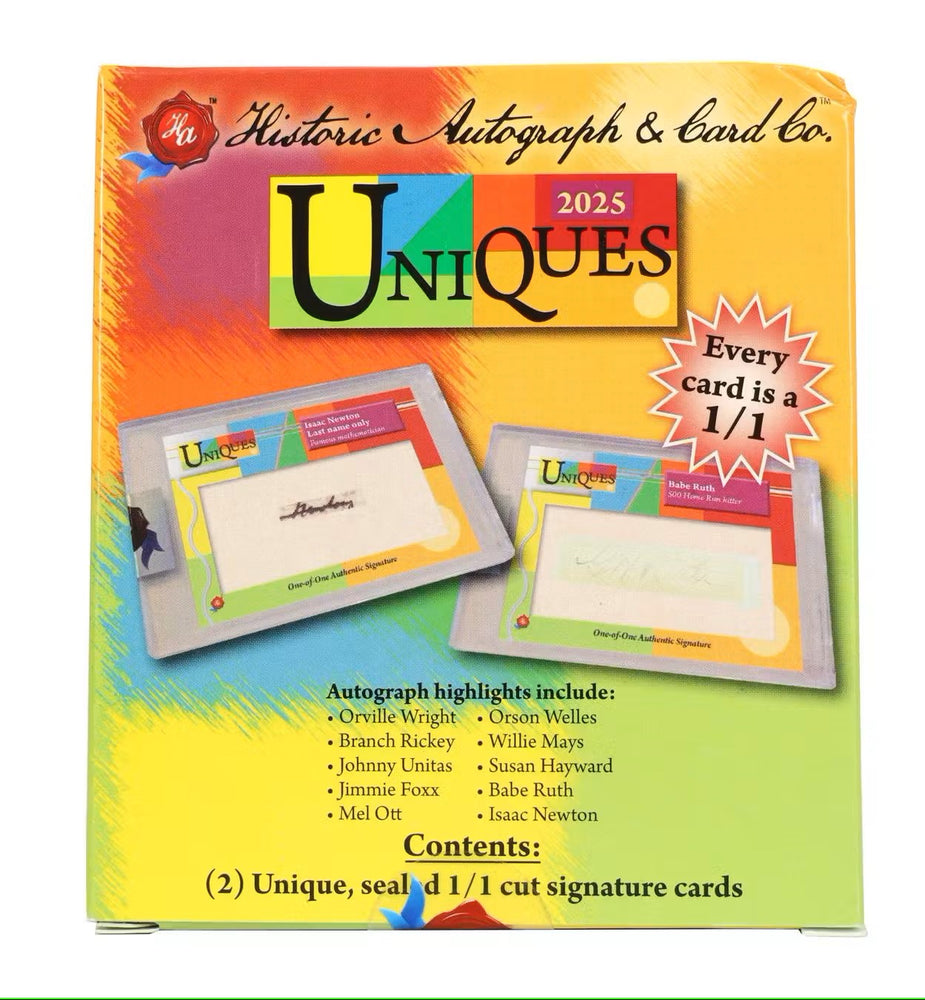 2025 Historic Autograph Uniques Hobby Box