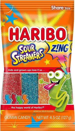 
                
                    Load image into Gallery viewer, Haribo Zing Sour Streamers
                
            