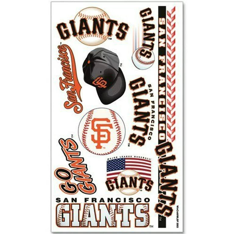 
                
                    Load image into Gallery viewer, San Francisco Giants Temporary Tattoo Sheet
                
            