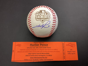 Hunter Pence San Francisco Giants Autographed 2012 World Series Baseball